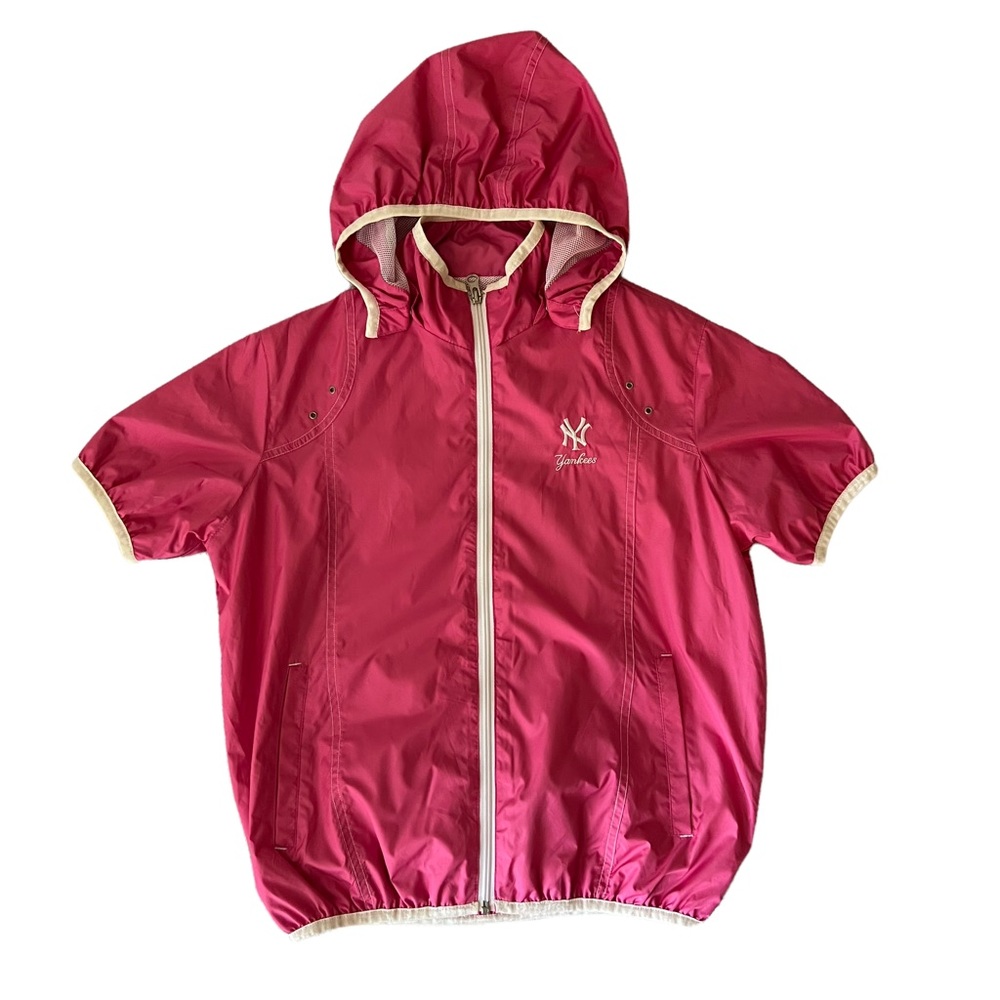 Girls NY Yankees New York Yankees Short Sleeve Windbreaker Pink M 8/10